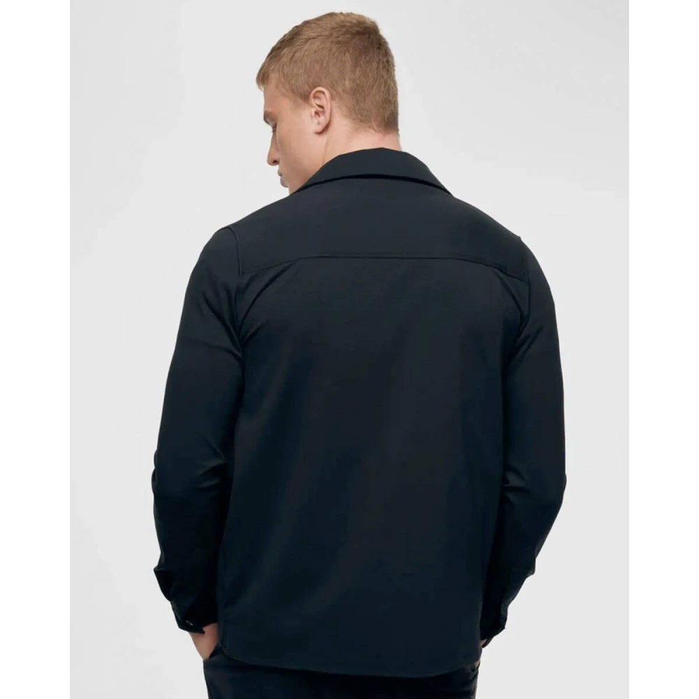 Genti Stijlvolle Overshirt Black Heren