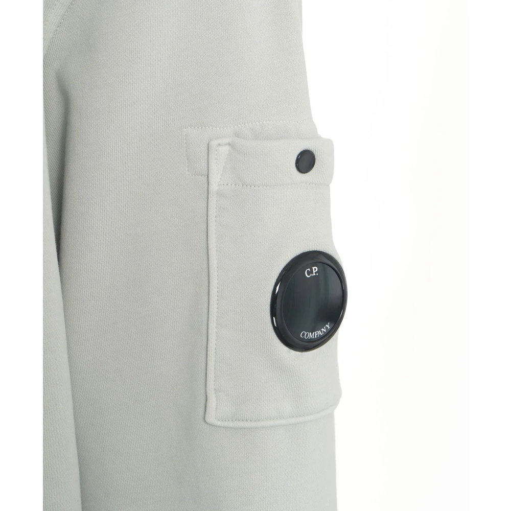 C.P. Company Grijze Sweatshirt met Geribbelde Kraag Gray Heren