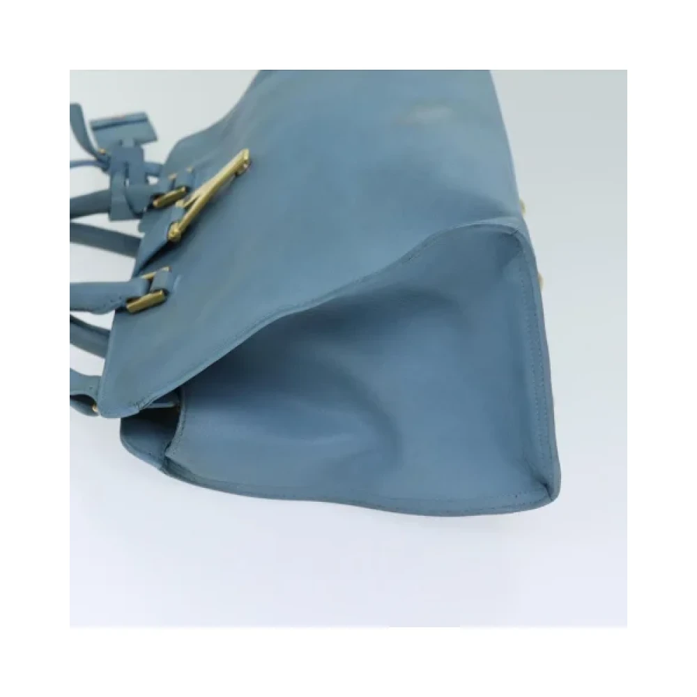 Saint Laurent Vintage Pre-owned Leather handbags Blue Dames
