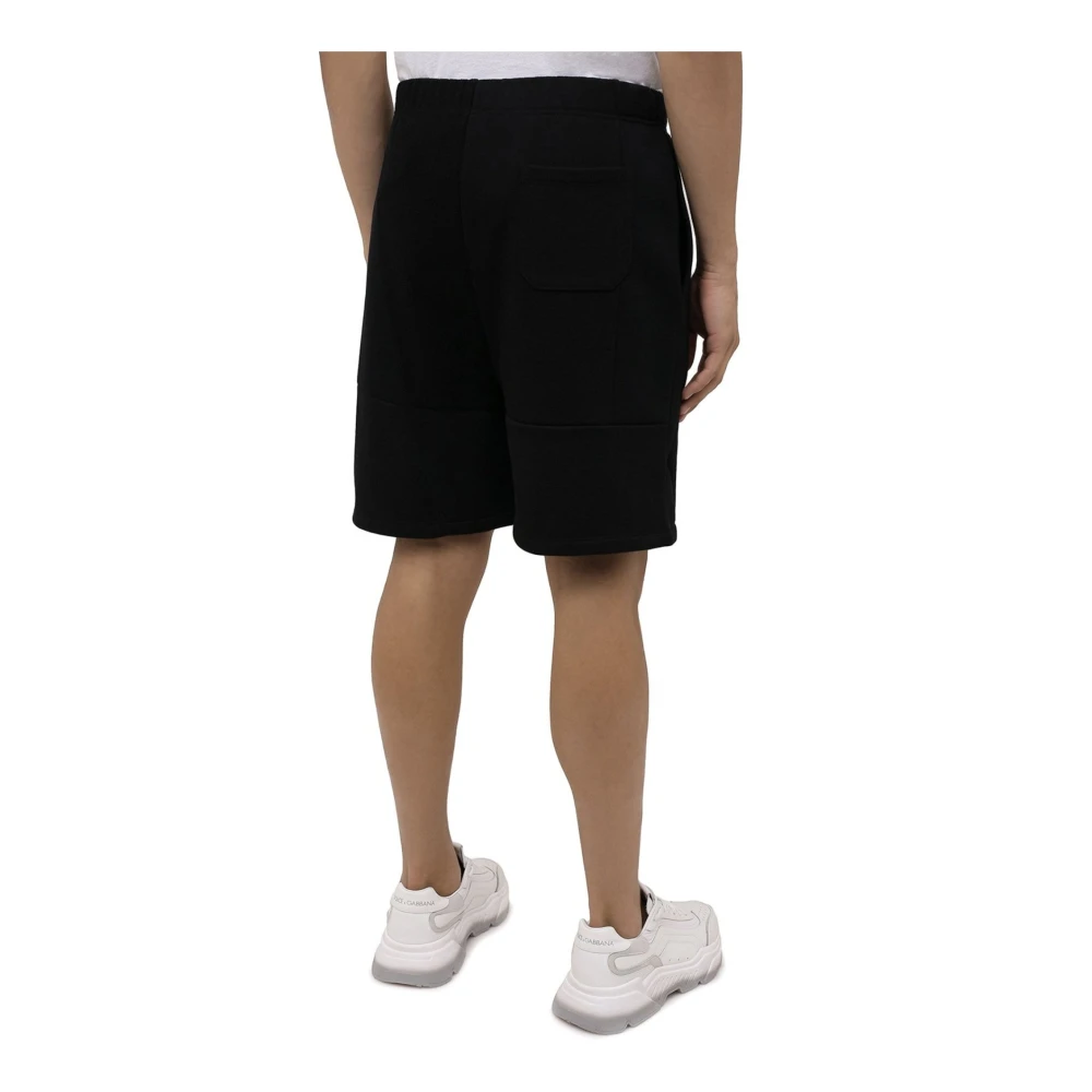 Valentino Zwarte Modal Shorts met Elastische Taille Black Heren