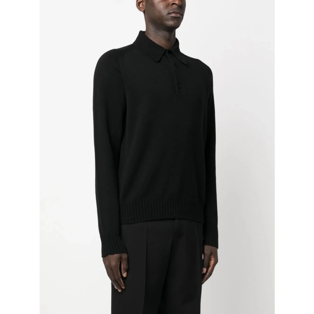 Tom Ford Luxe Cashmere Polo Shirt Black Heren