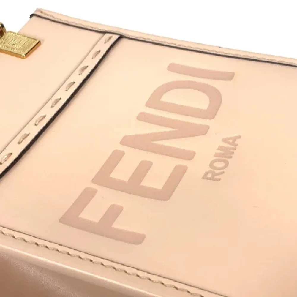 Fendi Vintage Pre-owned Leather fendi-bags Beige Dames