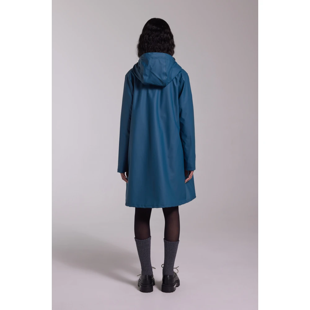 Stutterheim A-lijn Waterdichte Regenjas voor Vrouwen Blue Dames