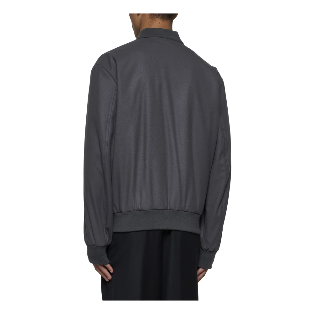 Giorgio Armani Grijze Cashmere Bomberjack Gray Heren