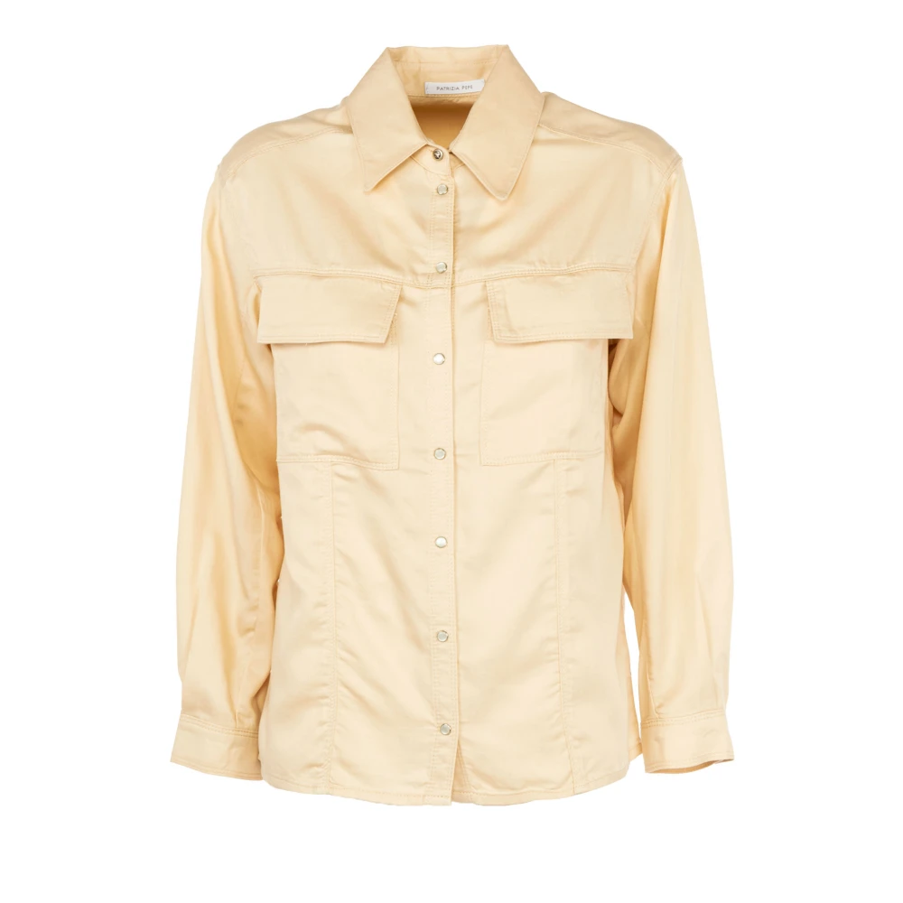 PATRIZIA PEPE Beige Dames Overhemd Outlet Prijs Beige Dames