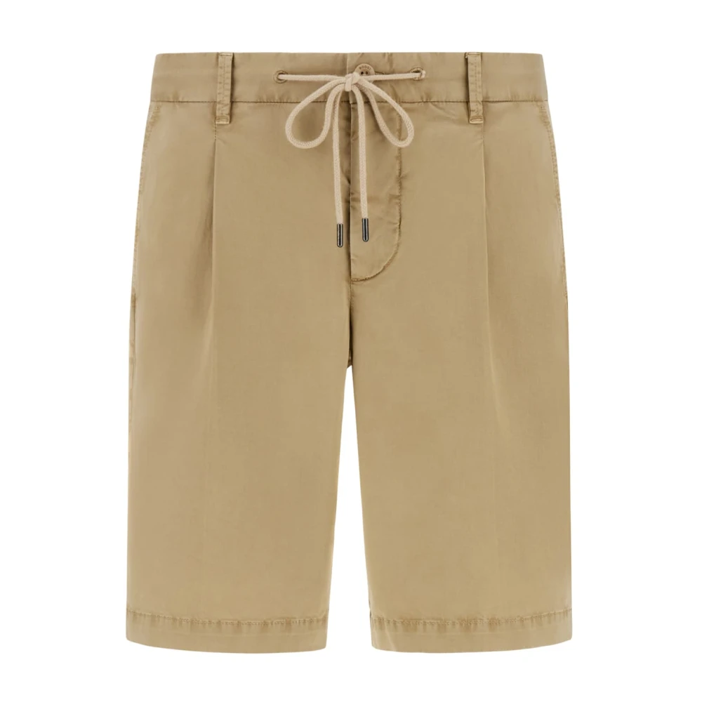 Boggi Milano Stretch katoenen zomer Bermuda shorts Beige Heren