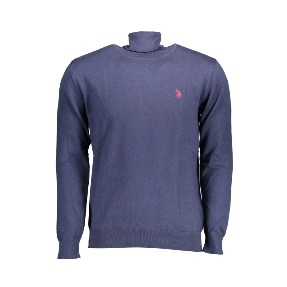 U.s. Polo Assn. Blå Cotton Turtleneck Sweater