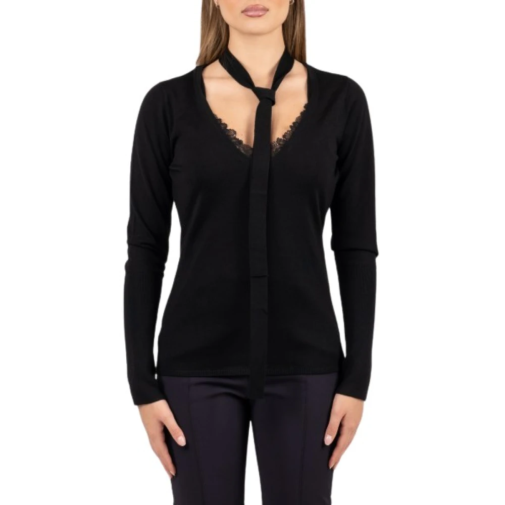 Pinko , Damen, Strickwaren, Schwarzk, M