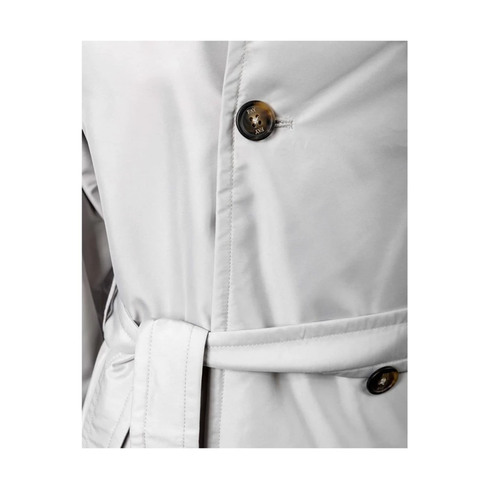 Fay Korte City Trenchcoat Haakmouw Gray Dames