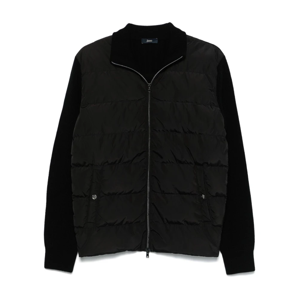 Herno Zwarte Vesten Truien Black Heren