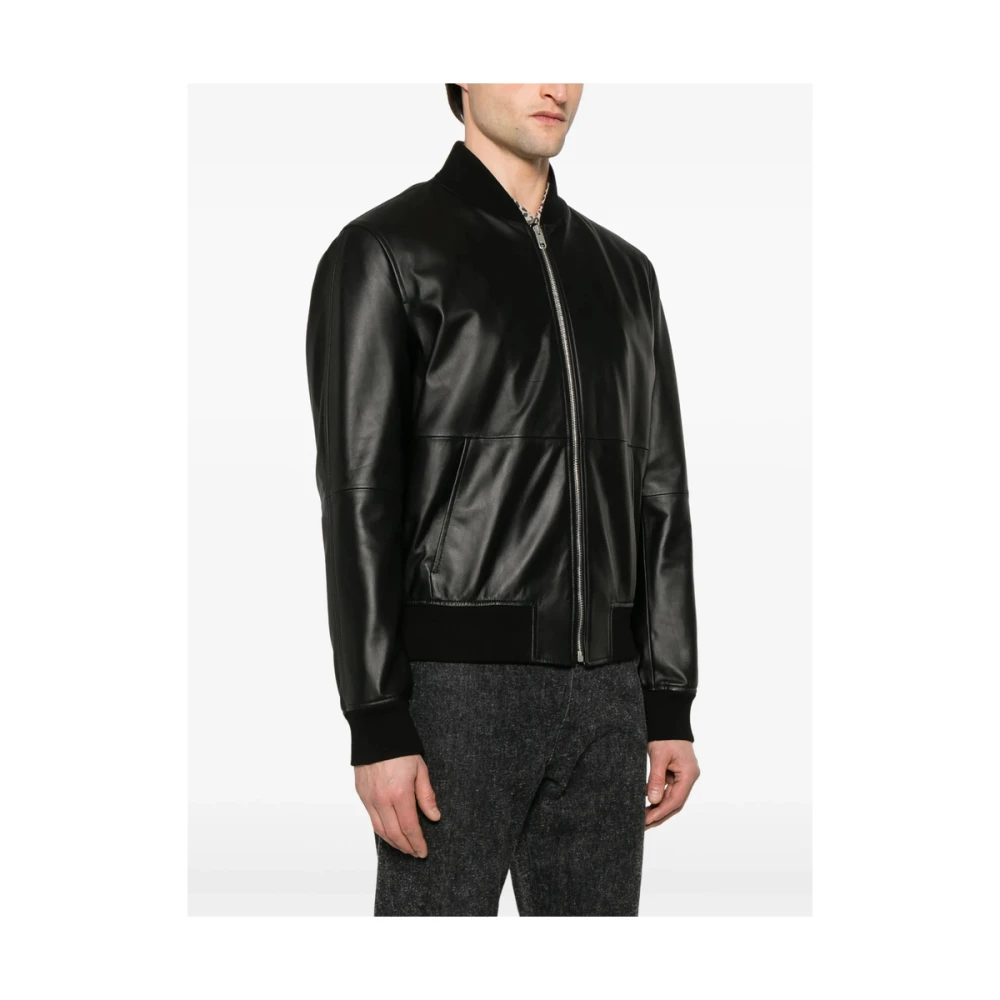Bally Zwarte Jas met Rits en Zakken Black Heren