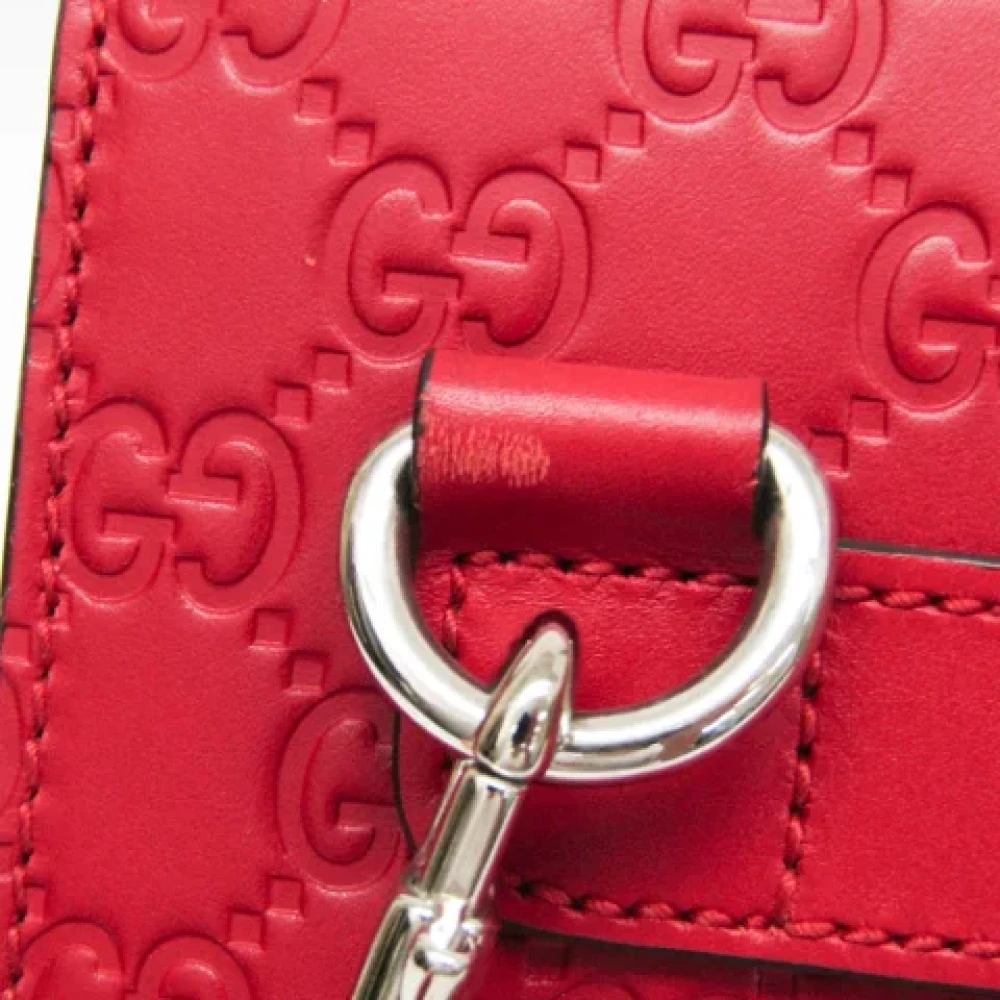 Gucci Vintage Pre-owned Leather shoulder-bags Red Dames
