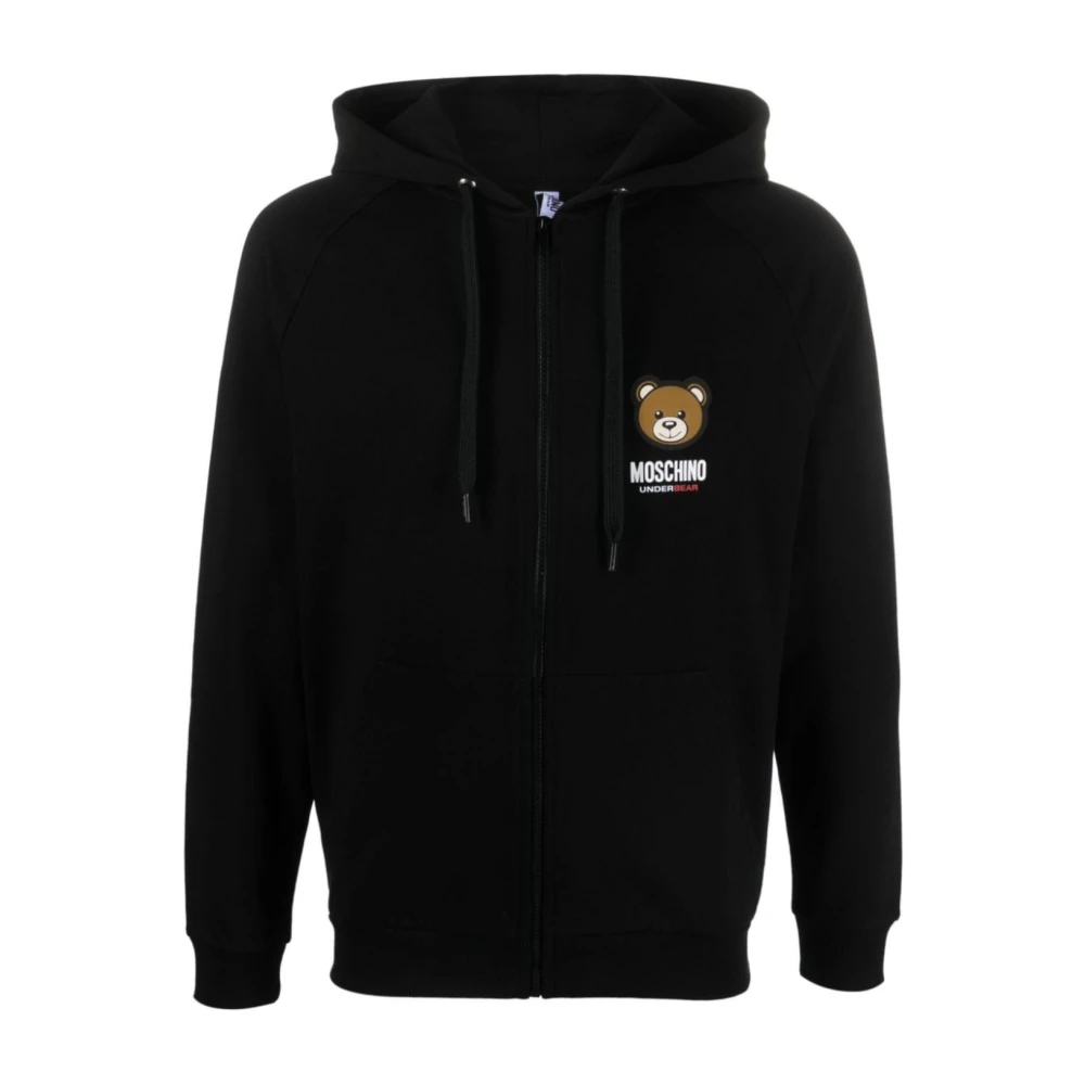 Moschino Women's Black Underbear Hoodie Cotton Medium