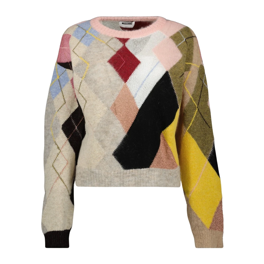 Moschino Women's Multicolor Mohair Jumper - Round-Neck Knitwear - M - Knitwear