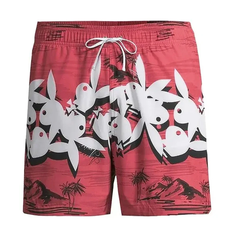 Amiri Rode Shorts Ss22 Polyamide Elastische Taille Multicolor Heren