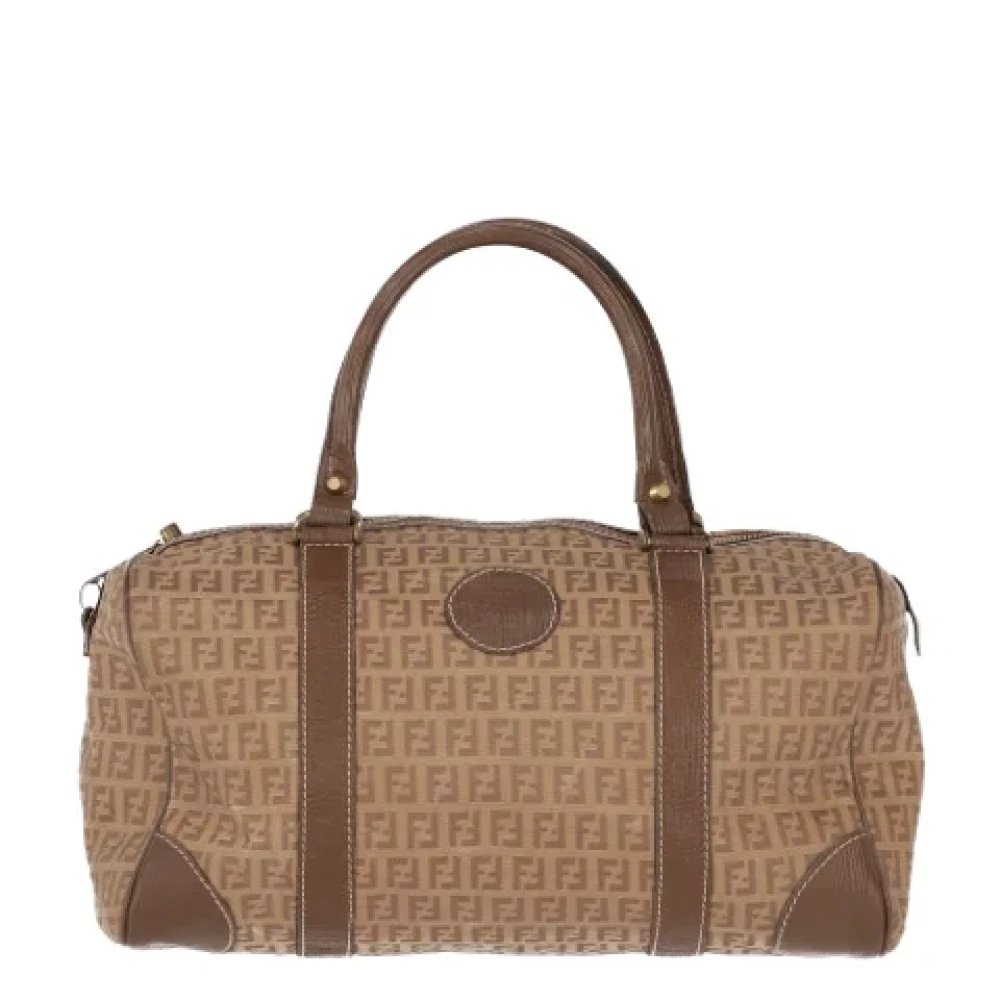 Fendi Vintage Pre-owned Canvas fendi-bags Beige Dames