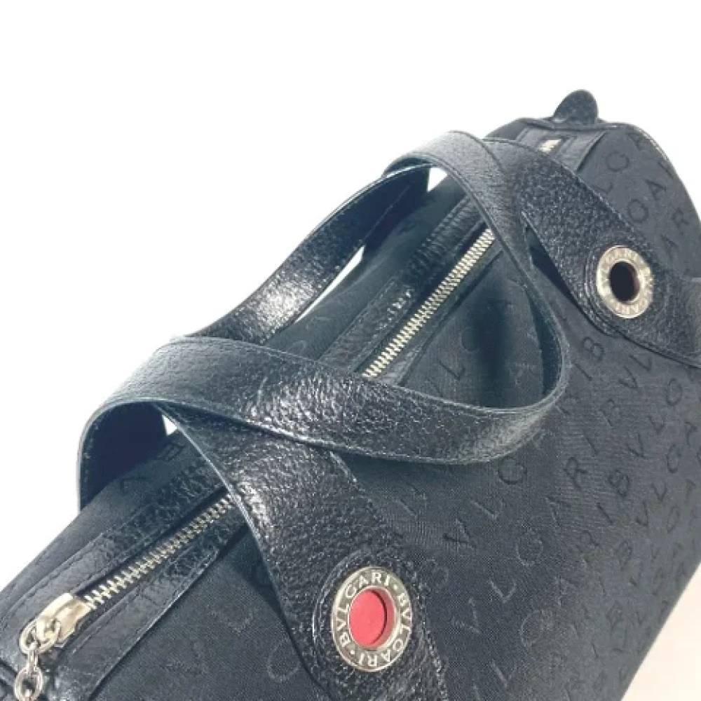 Bvlgari Vintage Pre-owned Canvas handbags Black Dames