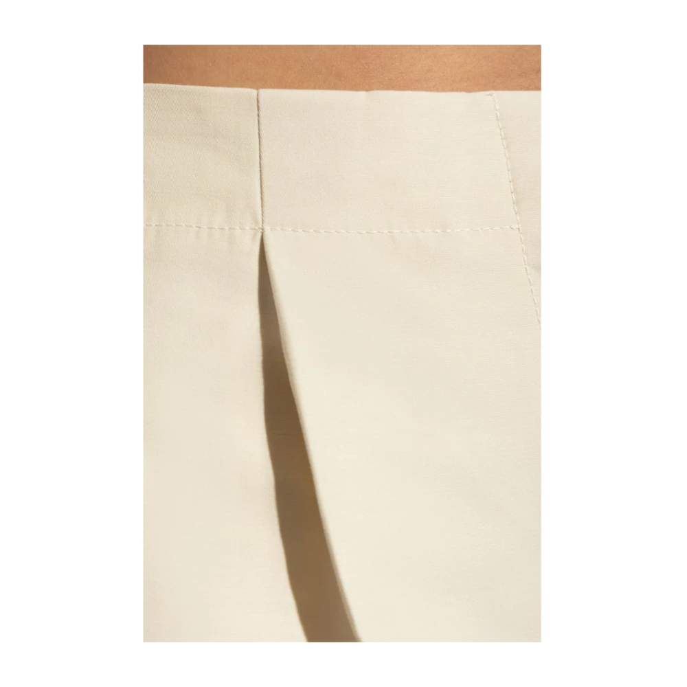 Marni Beige Logo Bermuda Shorts Beige Dames