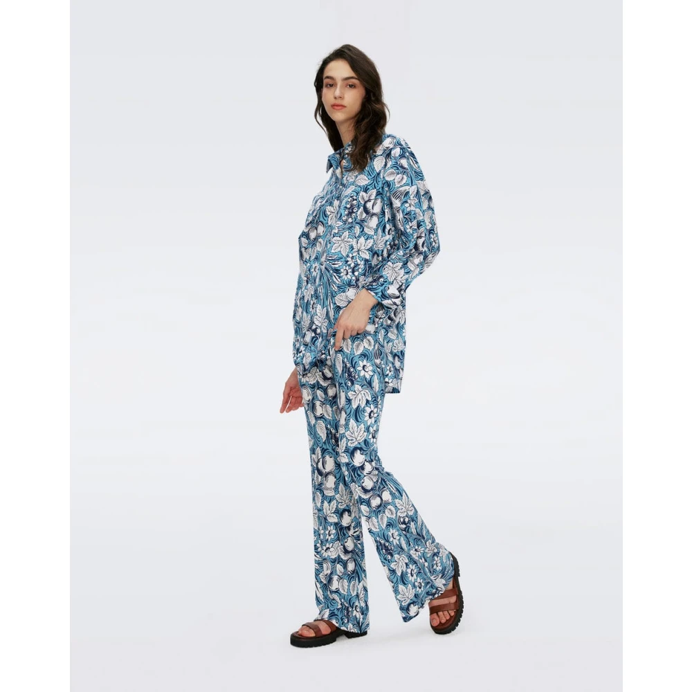 Diane Von Furstenberg Witte Blouses voor Vrouwen Blue Dames