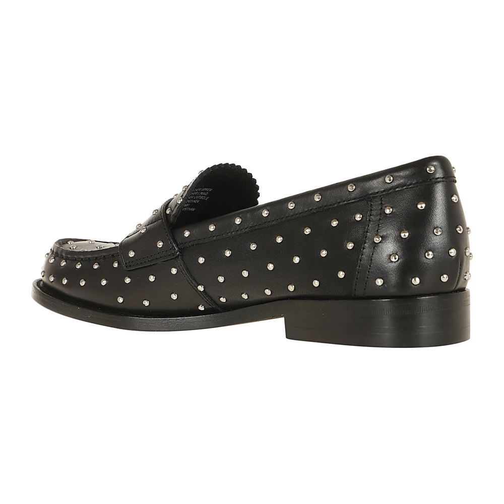 TORY BURCH Zwarte leren loafers elegante stijl Black Dames