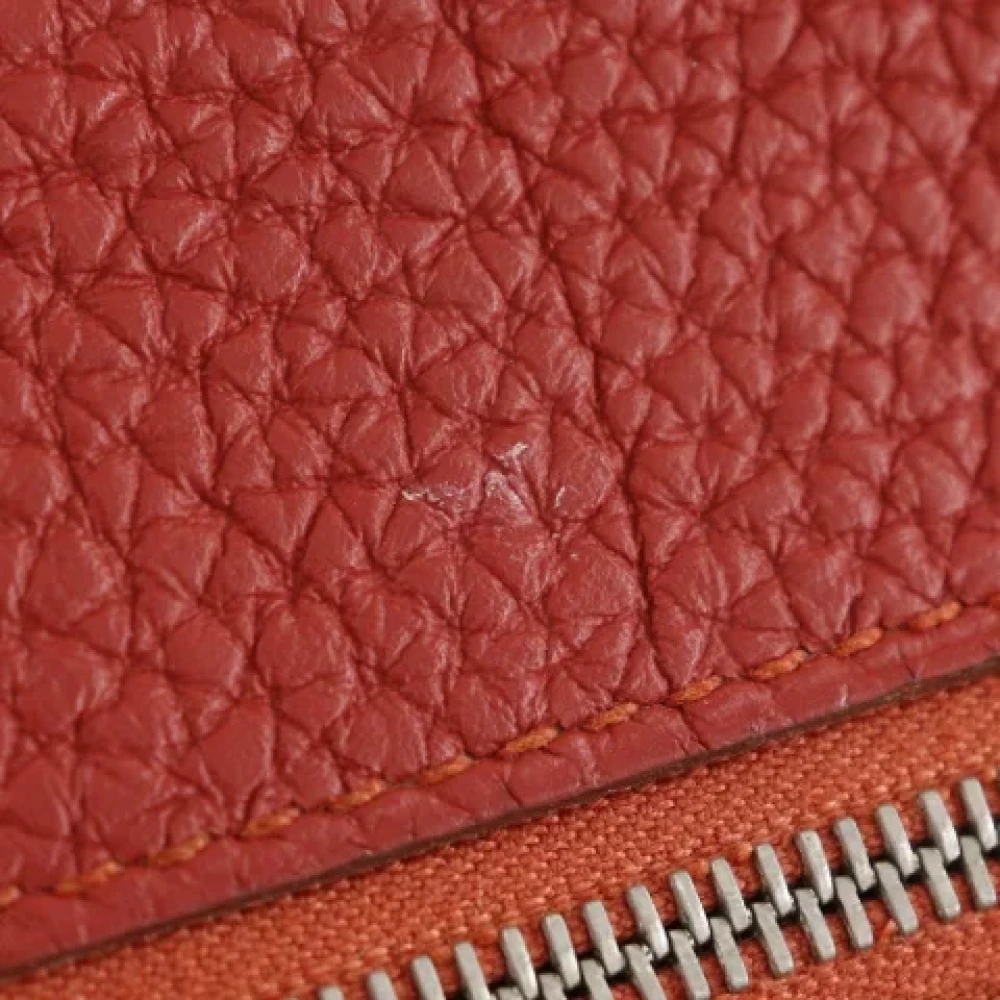 Hermès Vintage Pre-owned Leather wallets Red Dames
