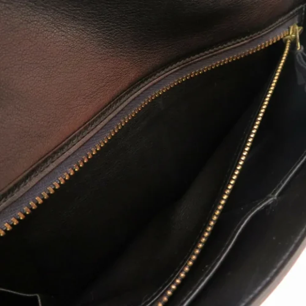 Hermès Vintage Pre-owned Leather clutches Black Dames