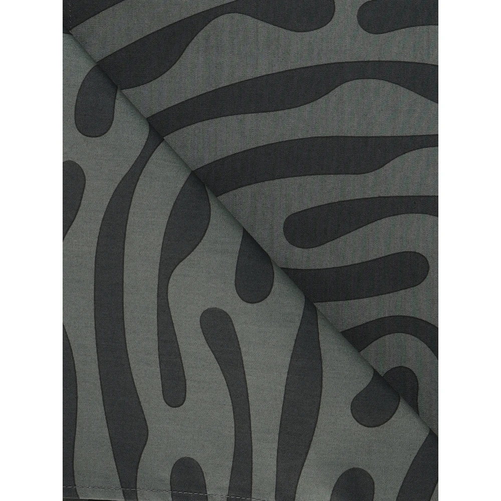 Moncler Grijze Fingerprint Print Sjaal Gray Unisex