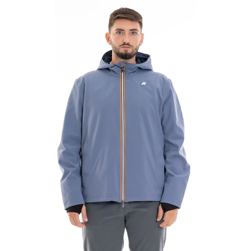 K-Way Men's Blue Bonded Jacket