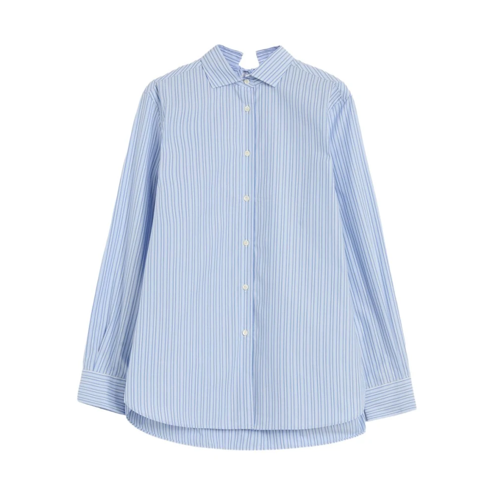 Aspesi Women's Blue Striped Button-Down Shirt - Shirts - S - Blouses & Shirts