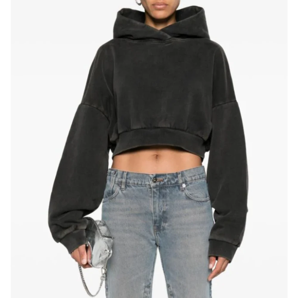 Entire Studios Zwart Gewassen Heavy Hoodie Black Heren