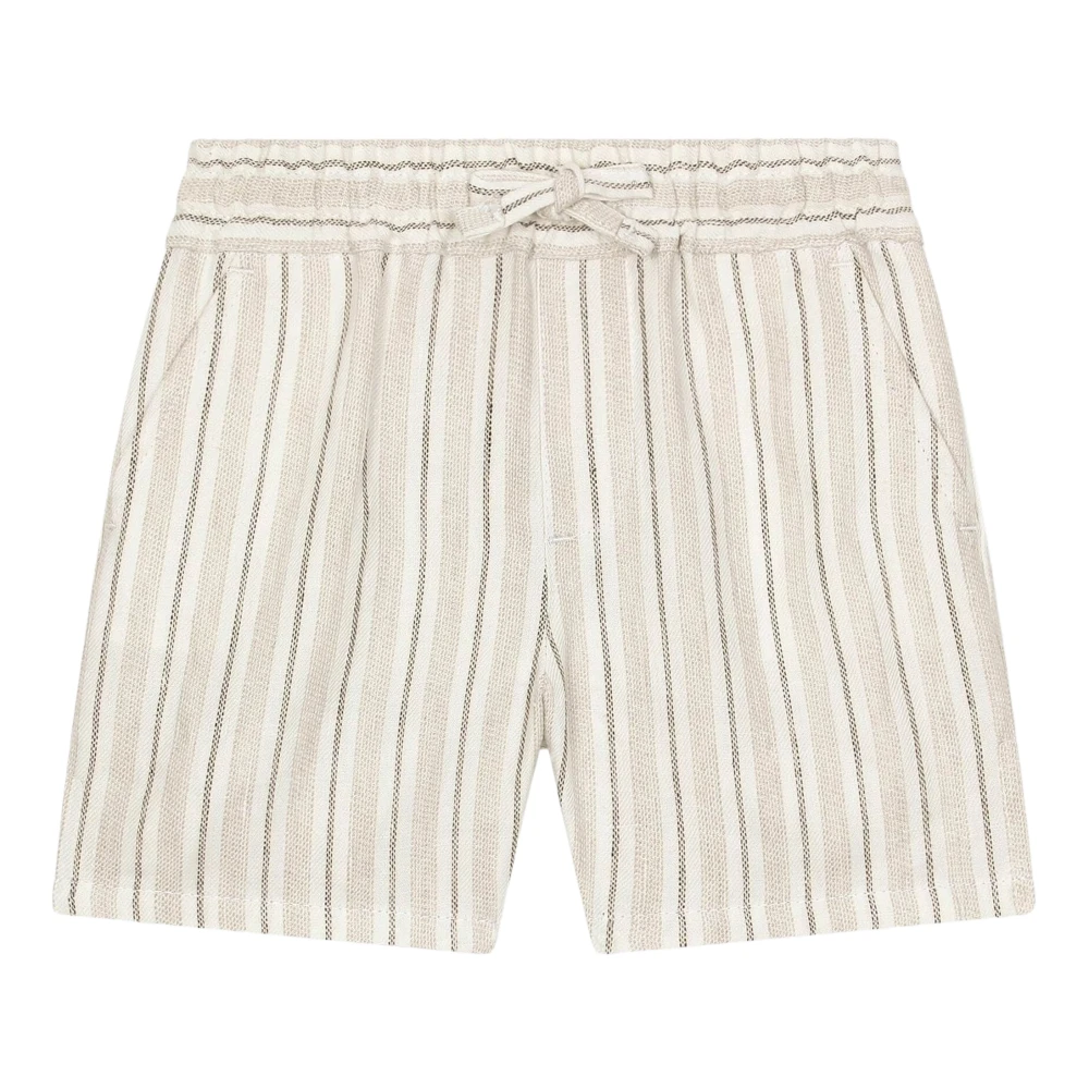 Dolce & Gabbana Boys Beige Shorts, 2 Y, Striped Linen Shorts In Ivory