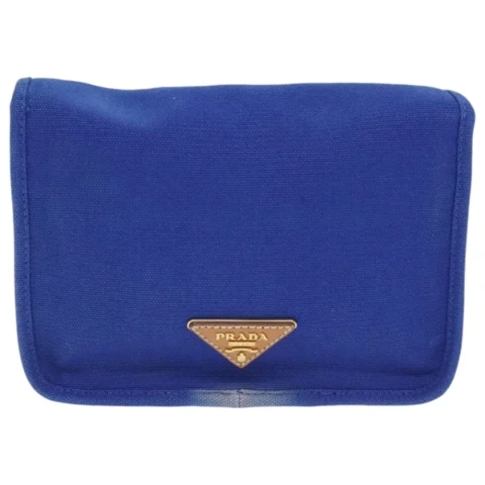 Prada Vintage Pre-owned Canvas prada-bags Blue Dames