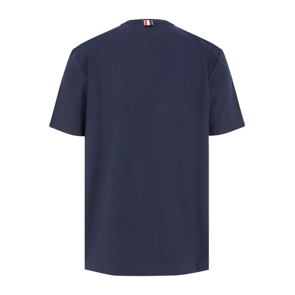Thom Browne Iconische Gestreepte Katoenen T-shirt Blue Heren
