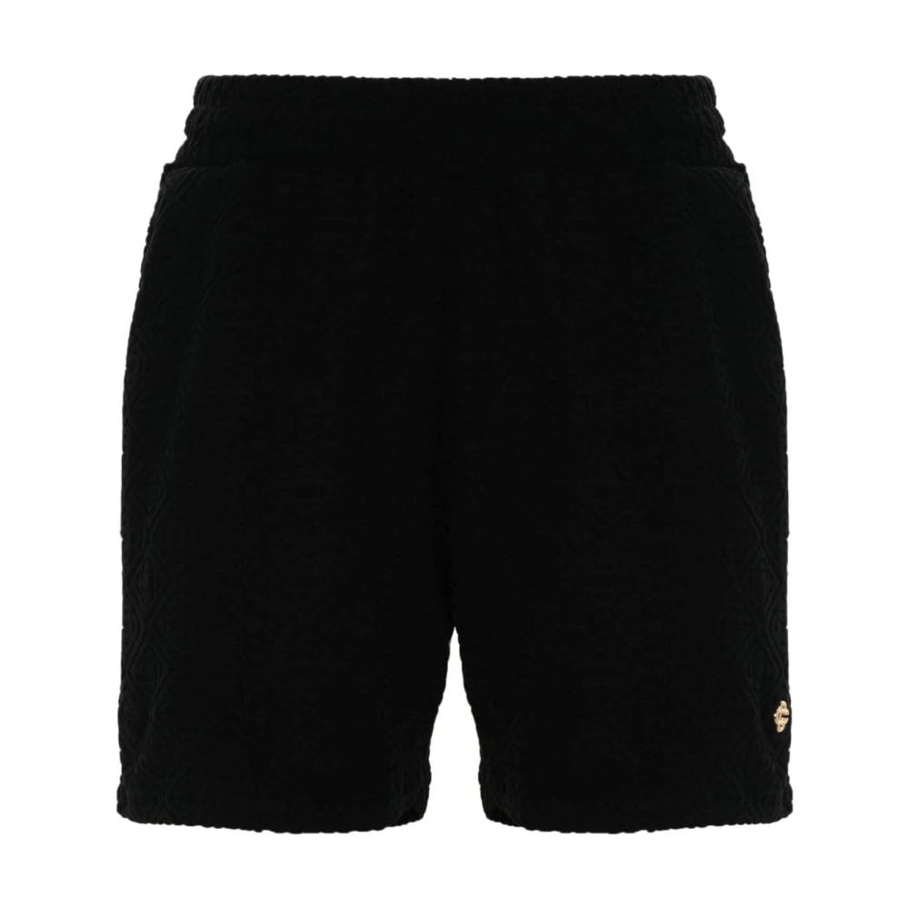 Casablanca Shorts met textuurpatroon Black Heren