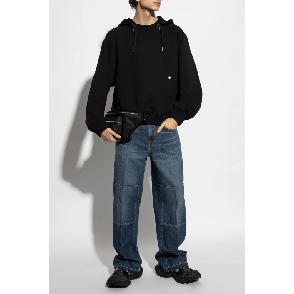 Helmut Lang Sweatshirt met afneembare capuchon Black Heren