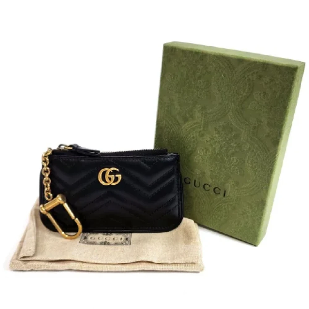 Gucci Vintage Pre-owned Leather wallets Black Dames