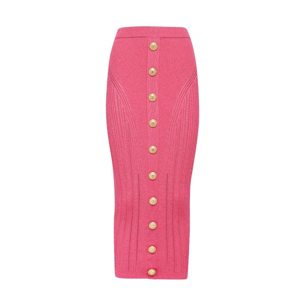 Balmain Stijlvolle Rok voor Vrouwen Pink Dames