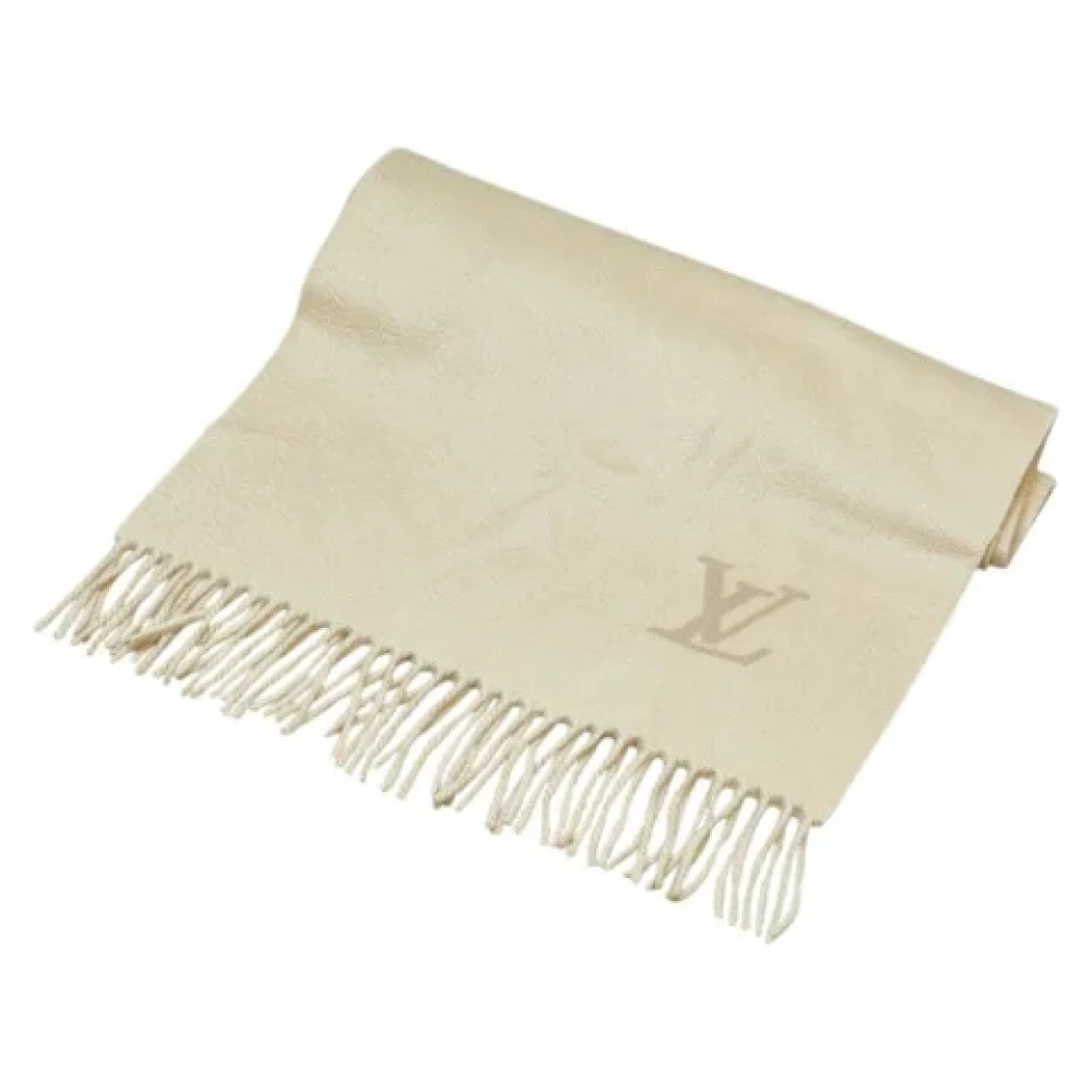 Louis Vuitton Vintage Pre-owned Cashmere scarves Beige Dames