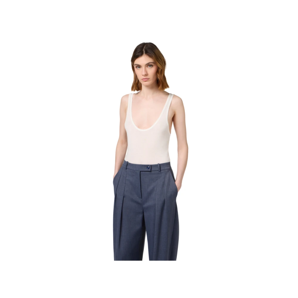 Elisabetta Franchi Ivory T-shirts en Polos Beige Dames