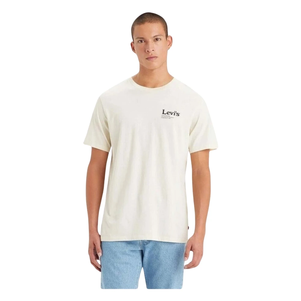 Levi's Grafische Crewneck Tee T-shirt Beige Heren