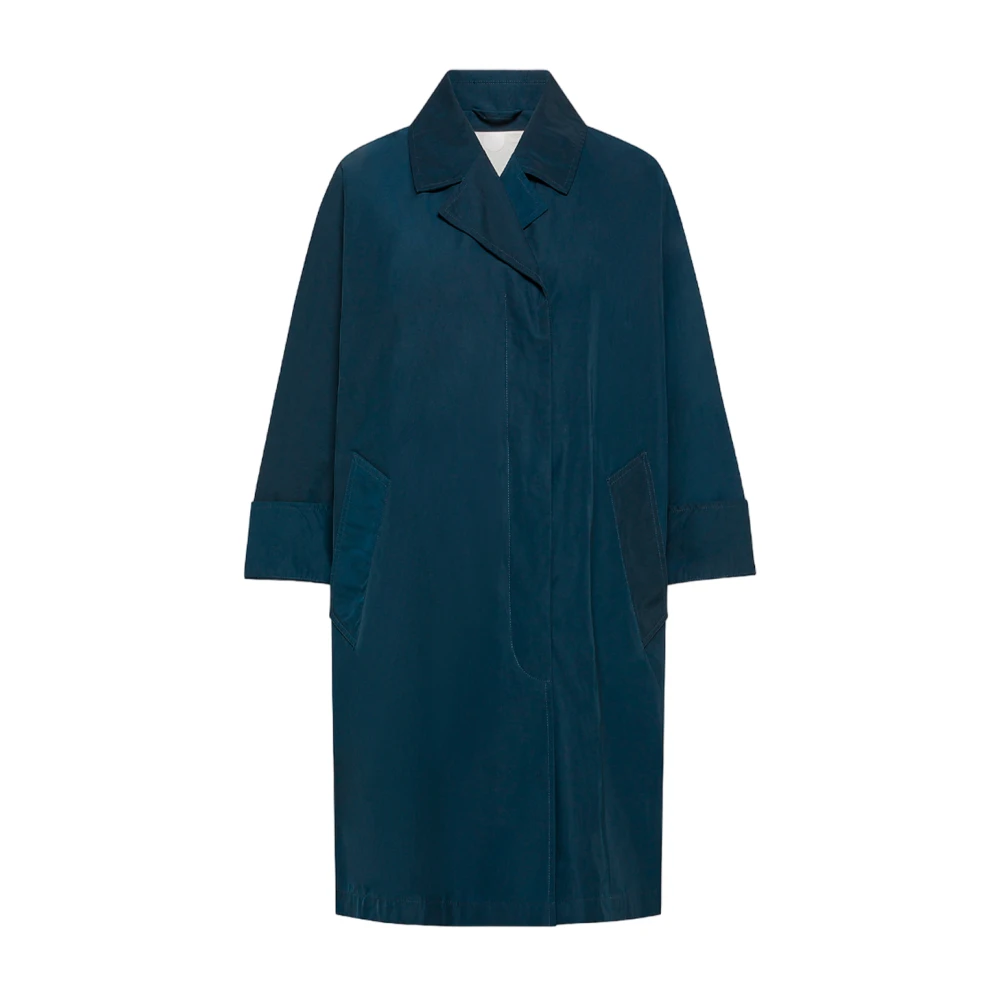OOF Wear Klassieke Nylon Trench Coat Blue Dames