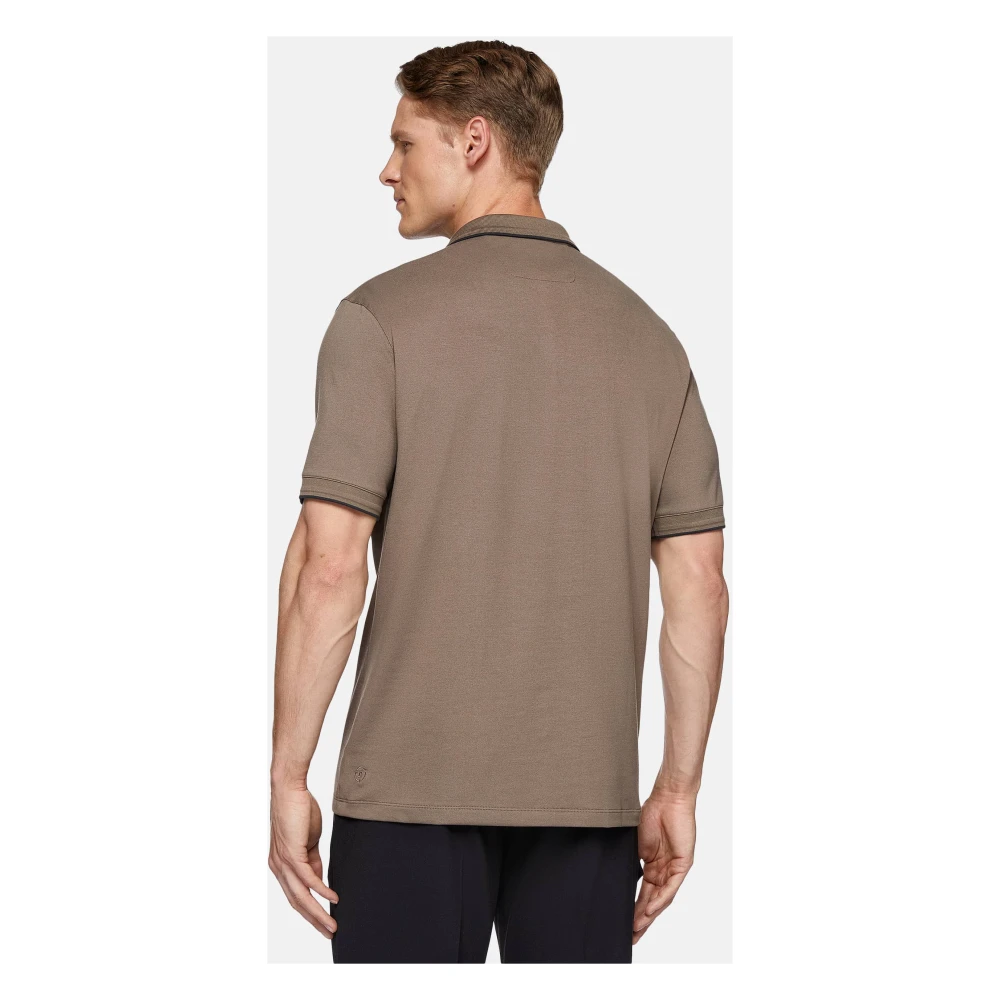 Boggi Milano High-Performance Piqué Poloshirt Blue Heren