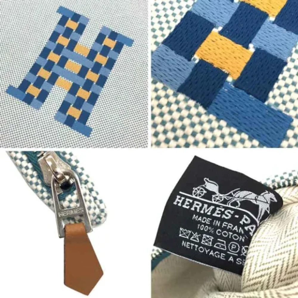Hermès Vintage Pre-owned Canvas clutches Gray Dames