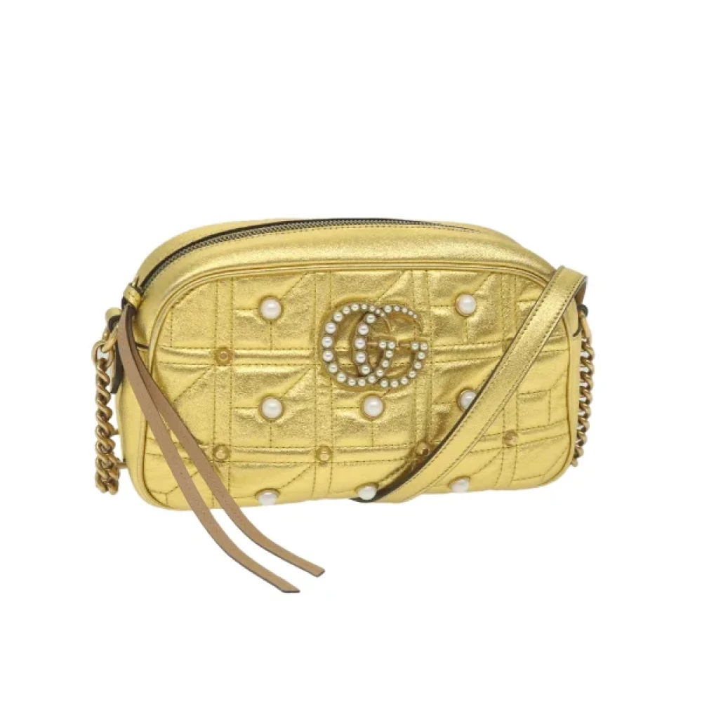 Gucci Vintage Pre-owned Leather gucci-bags Yellow Dames