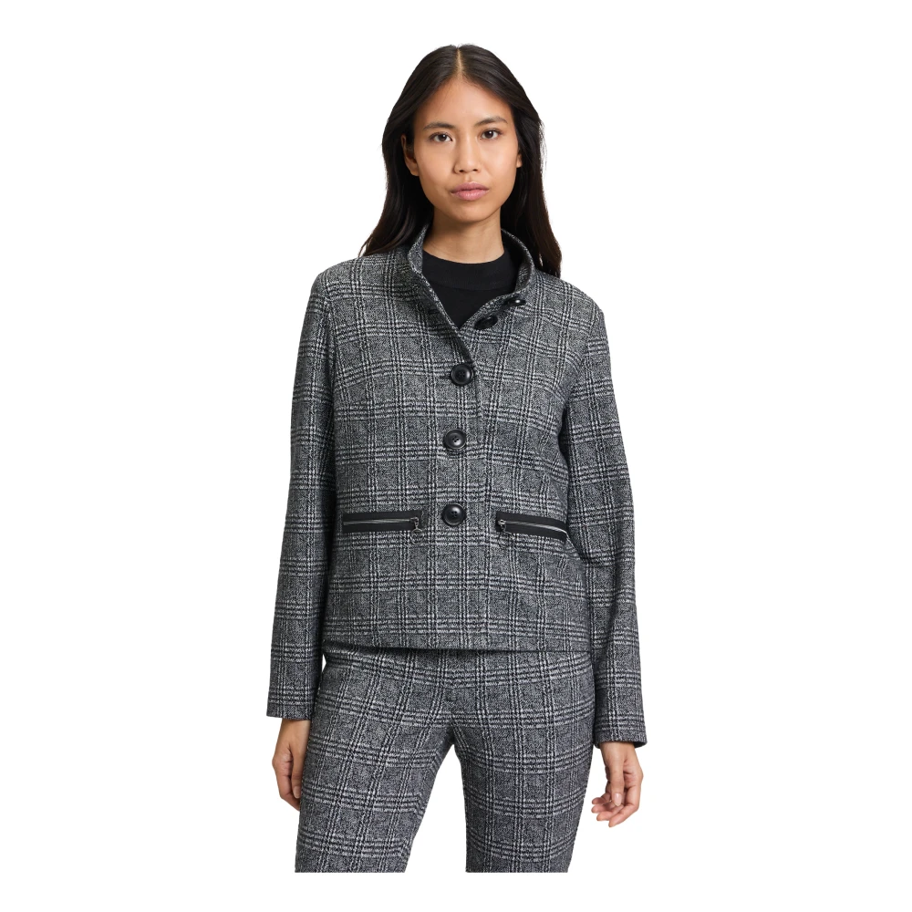 Betty Barclay Casual Blazer met Opstaande Kraag Black Dames