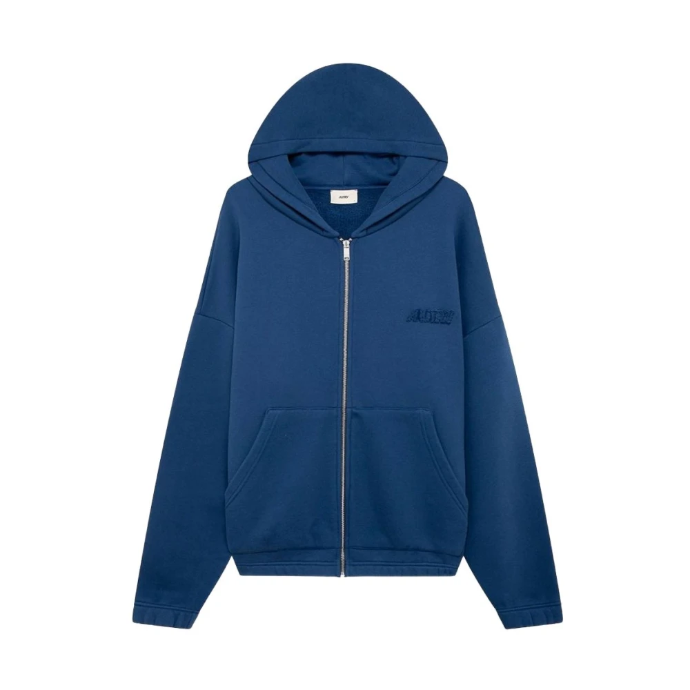 Autry Men's Blue Hipx032r Jersey Drone - Zip-Throughs - Xs - Sweatshirts & Hoodies