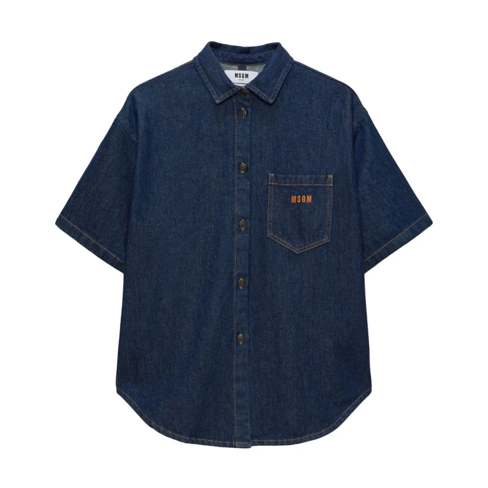 Blouses & Shirts > Denim Shirts - - Msgm - Modalova