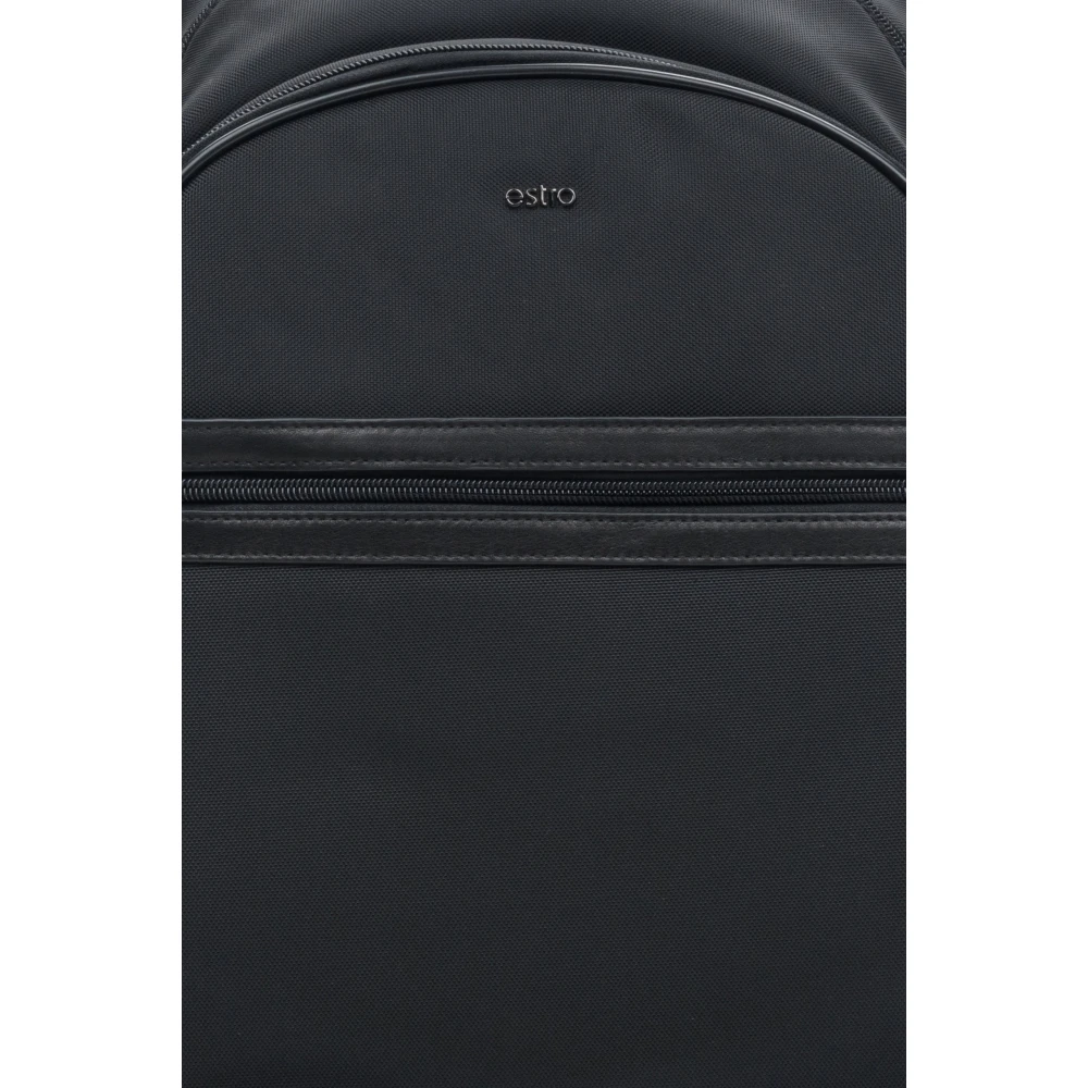 Estro Heren Zwarte Functionele Rugzak met Verstelbare Schouderbanden Er00114155 Black Heren
