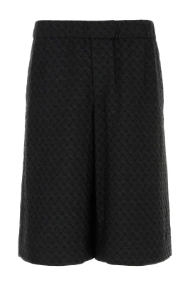 Svarta Viskos Bermuda Shorts