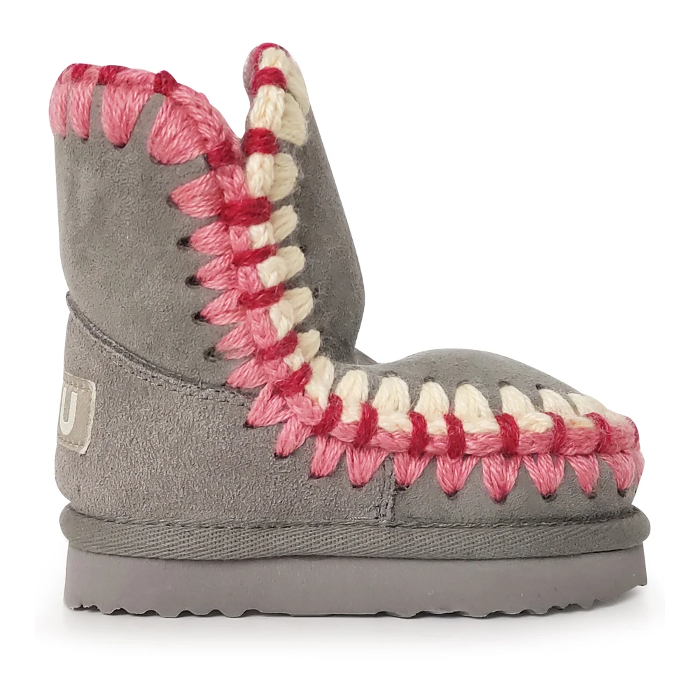 Mou Girls Gray Kids Boots, 27 Eu, Eskimo Ankle Boot